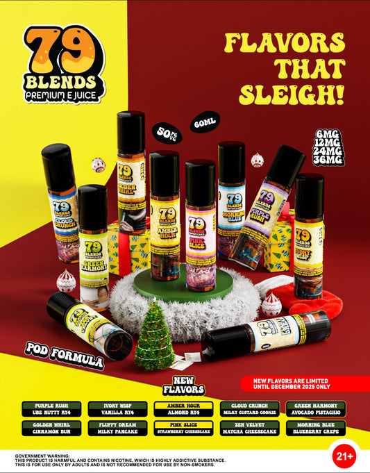 79 Blends 60ml Freebase Pod Formula 50/50 E-Liquid Vape Juice