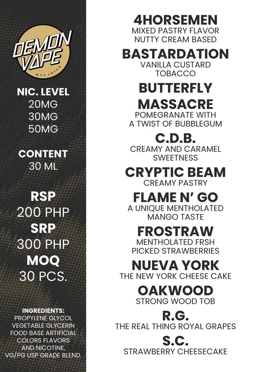 Demon Vape Saltnic 30ml E-Liquid Juice