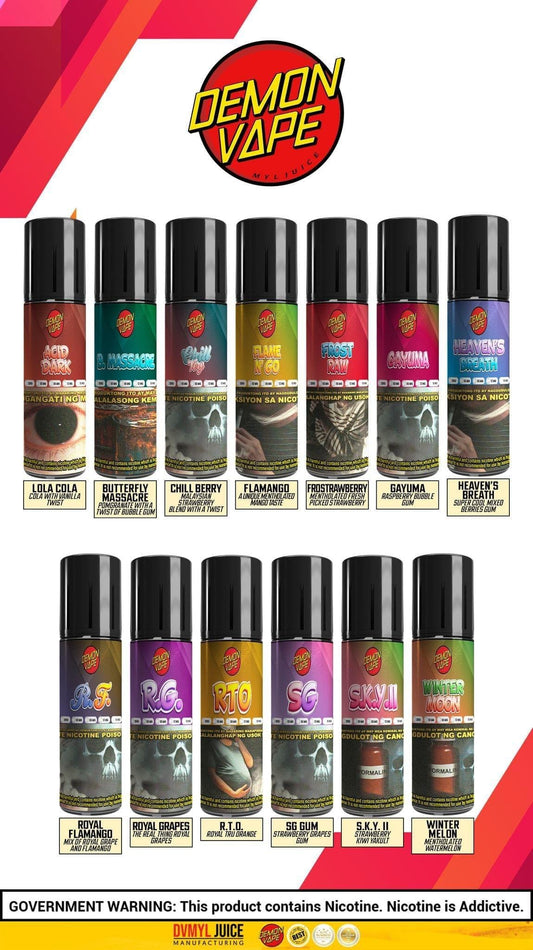 Demon Vape Freebase 60ml 60/40 E-Liquid Vape Juice