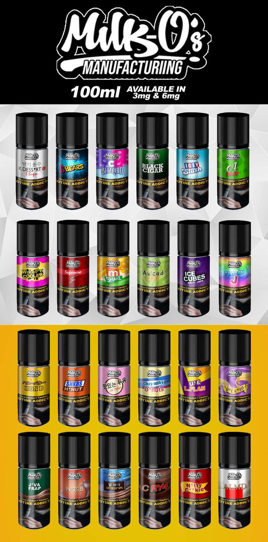 Dreadtac Milk O's Freebase 100ml 3mg 70/30 E-Liquid Vape Juice