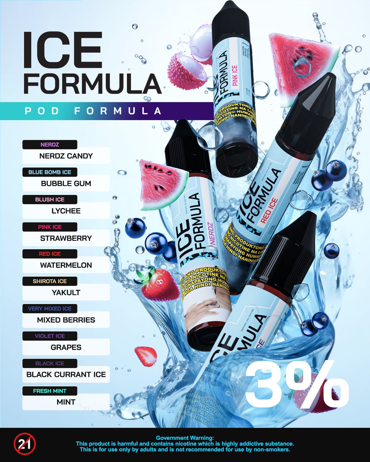 Ice Formula Pod 3% Formula 30ml E-Liquid – Astro Clouds
