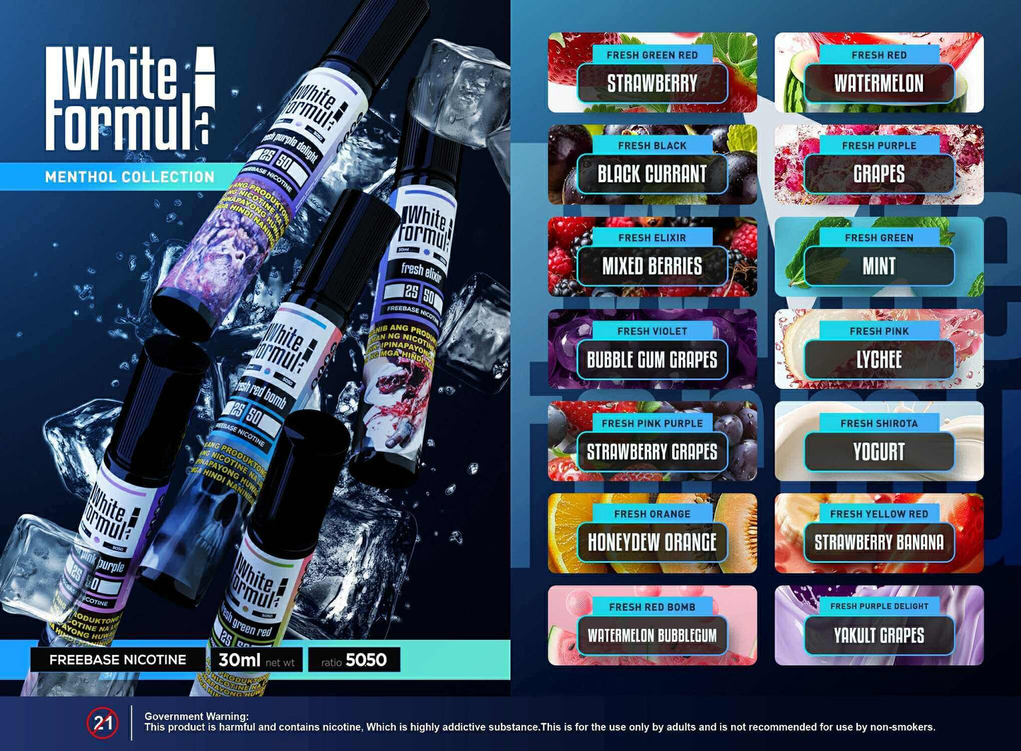 White Formula by Cholo's Blend Pod Formula 30ml E-Liquid Vape Juice